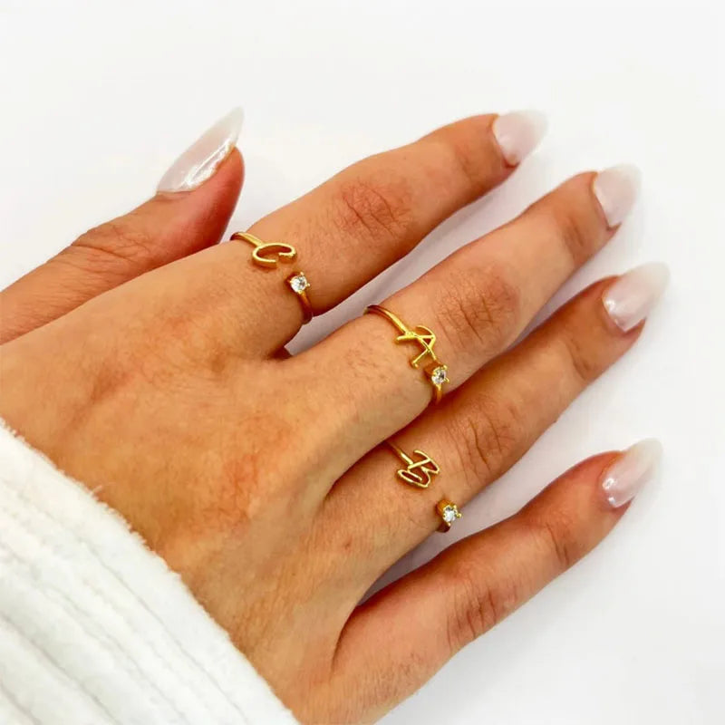 Tiny A–Z Initial Letter Rings