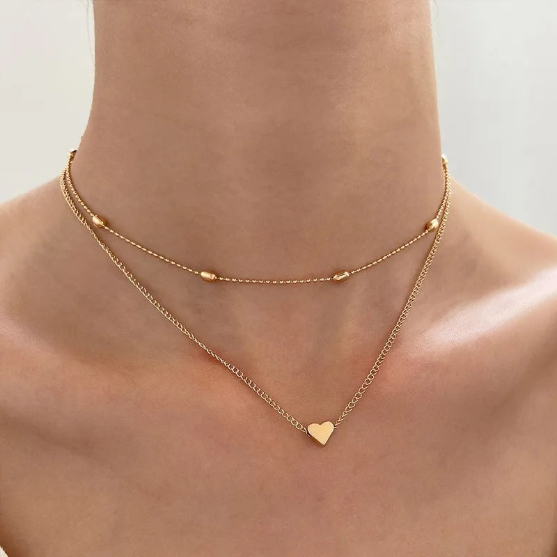 Minimalist Heart Clavicle Necklace