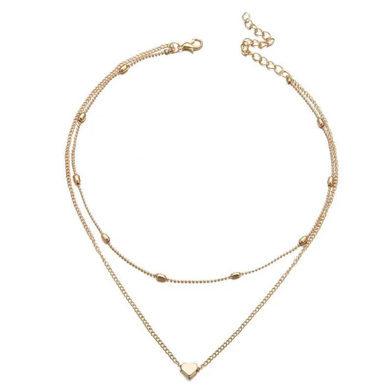 Minimalist Heart Clavicle Necklace