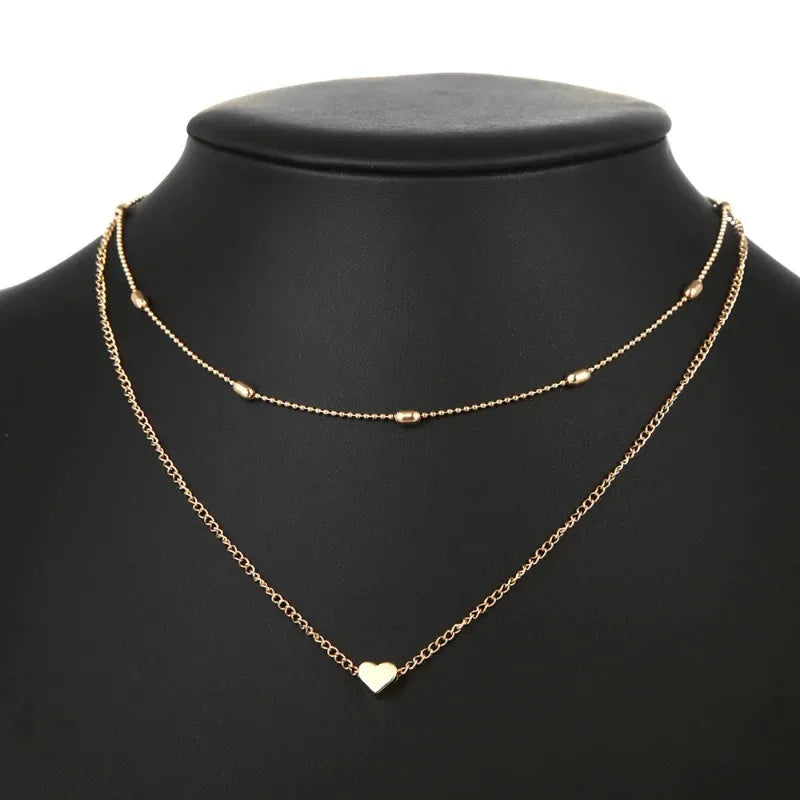 Minimalist Heart Clavicle Necklace