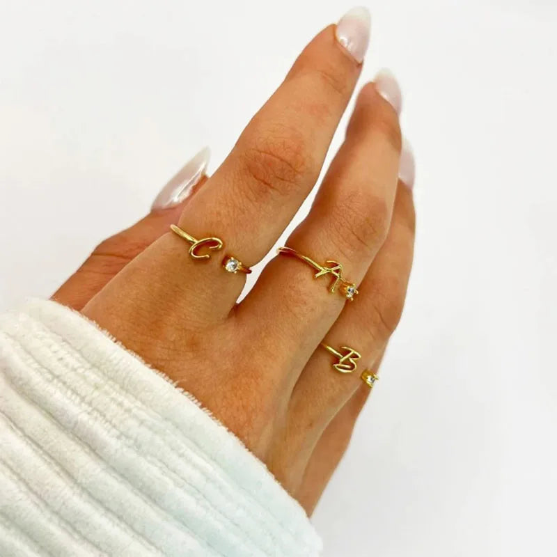 Tiny A–Z Initial Letter Rings