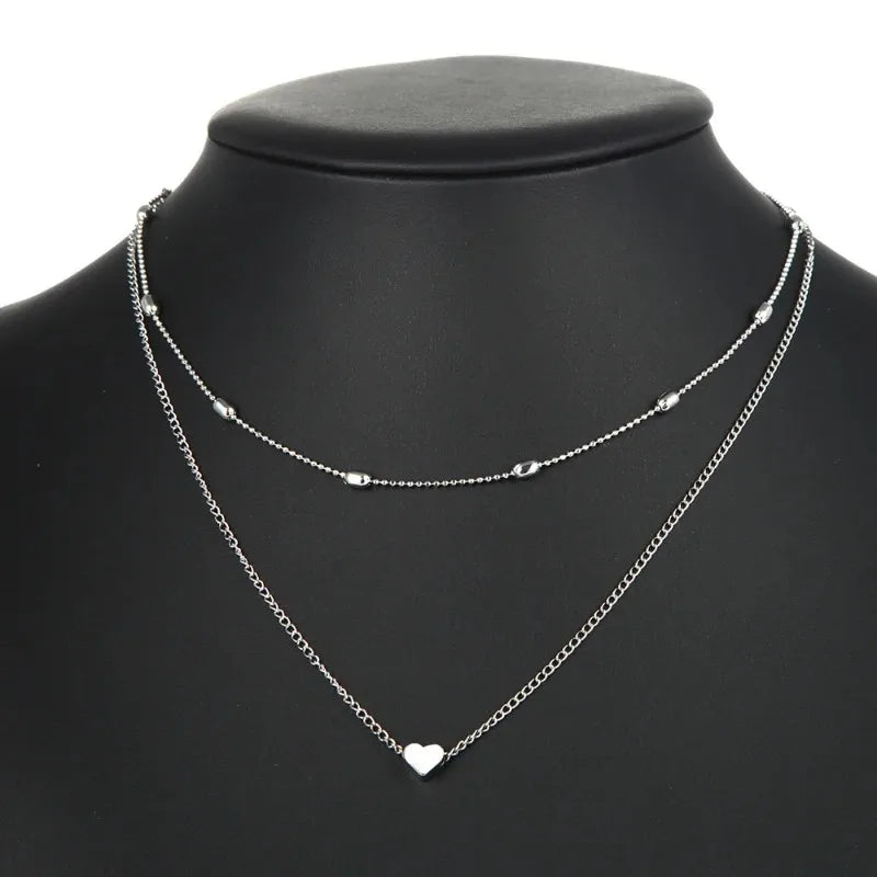 Minimalist Heart Clavicle Necklace