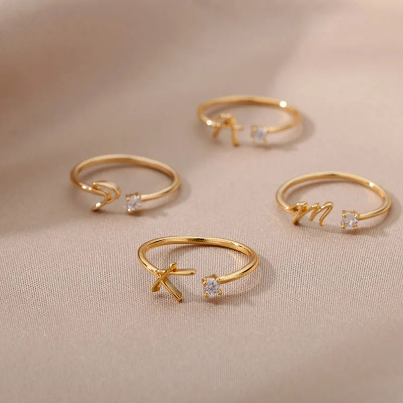 Tiny A–Z Initial Letter Rings